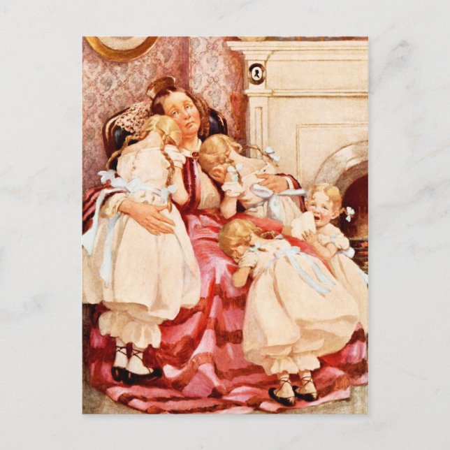 Frau Kenwigs und die vier kleinen Kenwigs Postkarte (Vorderseite)