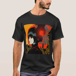 Frau Kimono Retro Geisha Vintag Japanisch Samura T-Shirt