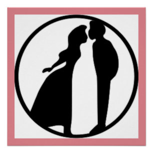 FRAU KISSING MAN POSTER