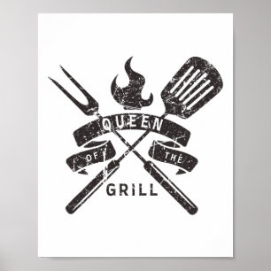 Frau Königin Des Grills - Grillmeister Zitat Poster
