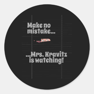 Frau Kravitz beobachtet Runder Aufkleber