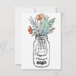 Frau Kunst Glück ist ein Nana Dankeskarte