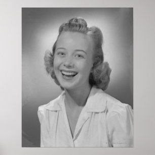 Frau lächeln poster