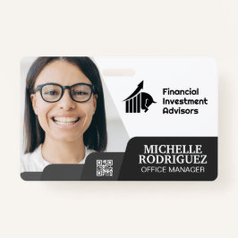 Frau lächeln | Unternehmen | Barcode Business Card Ausweis