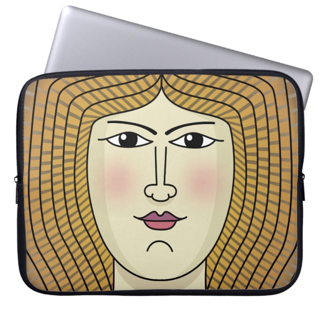 Frau Laptopschutzhülle (Vorderseite)