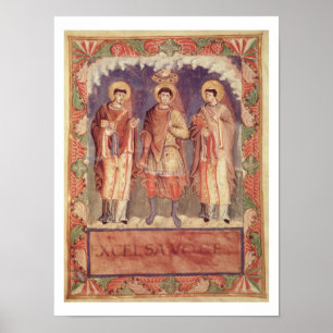 Frau Lat 1141 fol.2v Die Krönung von Charles II (8 Poster