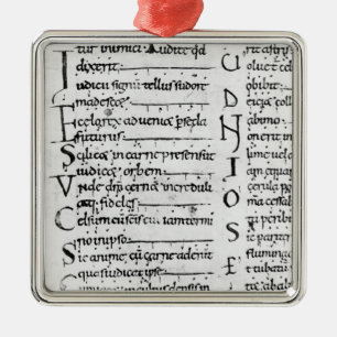 Frau Latin Lectionary Silbernes Ornament