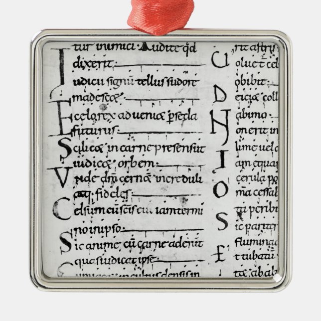 Frau Latin Lectionary Silbernes Ornament (Vorne)