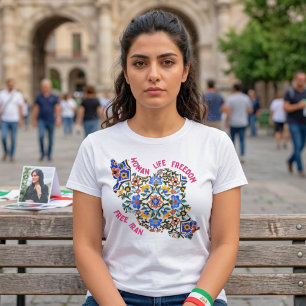 Frau Leben Freiheit Persische Fliesen iranische T-Shirt