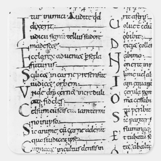 Frau Lectionary Quadratischer Aufkleber (Vorderseite)