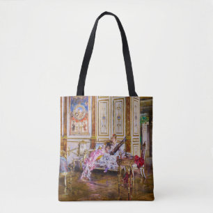 Frau legt eine Lyra und einen Zuhörer von Boldini 
