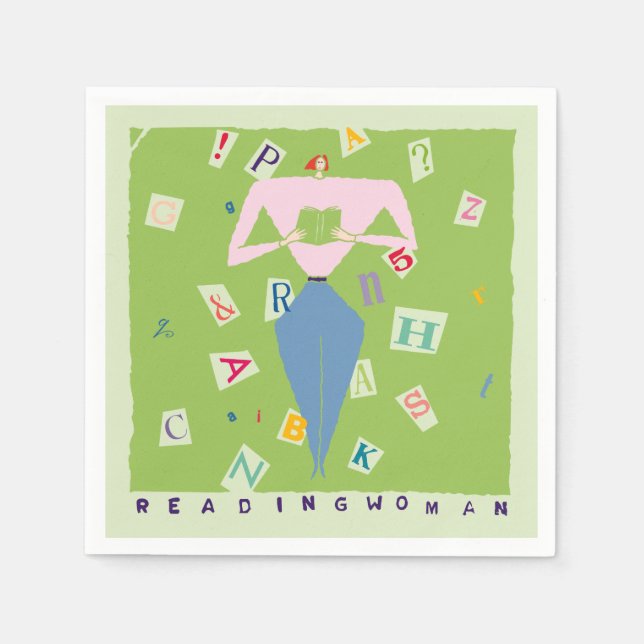 Frau lesen serviette (Vorderseite)
