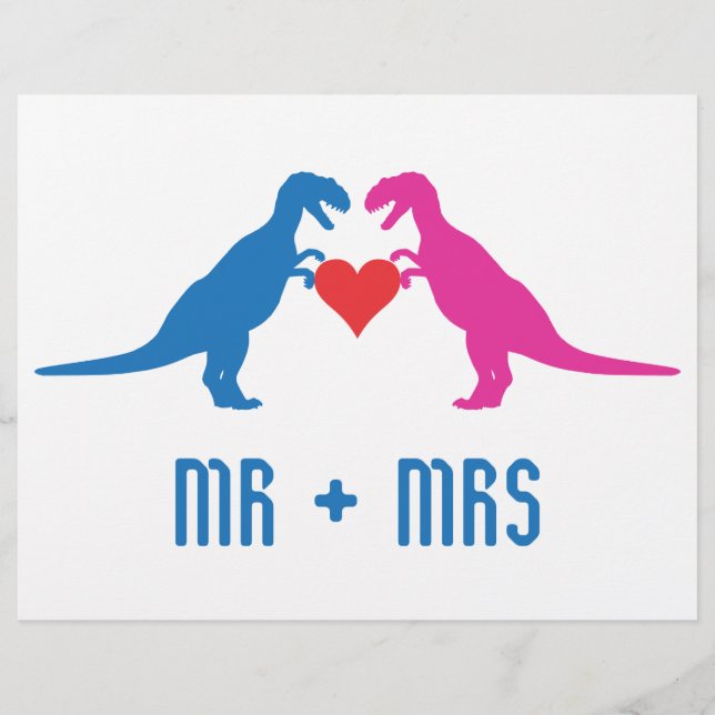 + Frau - Liebe Dinosaurier Flyer (Vorne)