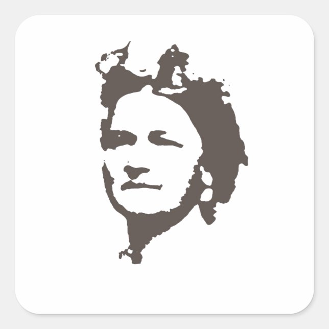 Frau Lincoln Quadratischer Aufkleber (Vorderseite)