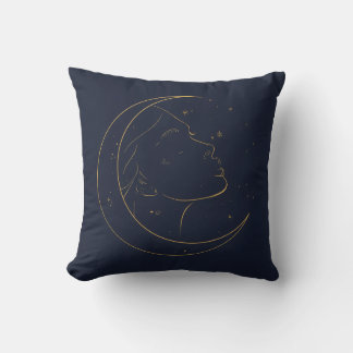 Frau Line Art Personalisiertes Poster Kissen
