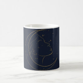 Frau Linienkunst Personalisiertes Poster Kaffeetasse