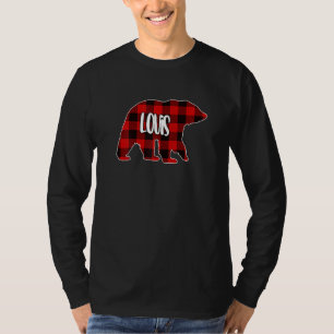 Frau Lovis Bear Custom Red Buffalo Kariert Christm T-Shirt