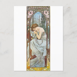 Frau Malerei Jugendstil Renaissance Postkarte