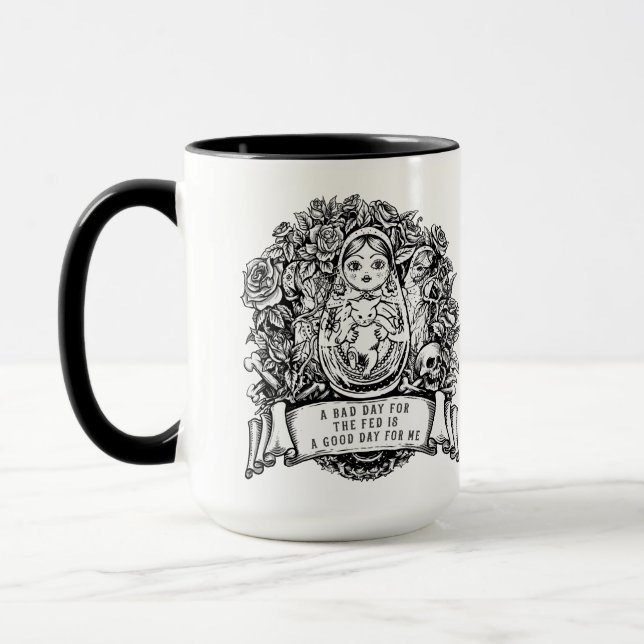 Frau Maltby Matrjoschka  Tasse (Links)