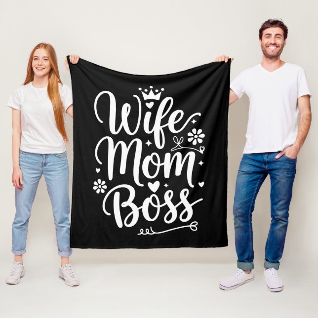 Frau Mama Chef Süßes Muttertagsgeschenk Fleecedecke (Beispiel)