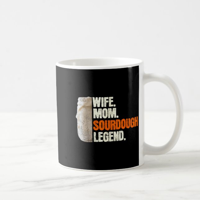 Frau Mama Sauerteig Legende Lustige Mutter Sauerte Kaffeetasse (Rechts)