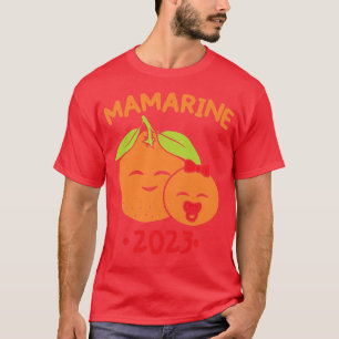 Frau Mamarine 2023 Schwangerschaft Ankündigung Mut T-Shirt