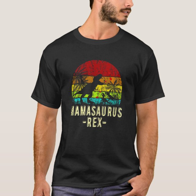 Frau Mamasaurus Rex Dinosaur Mama Saurus Familie T-Shirt (Vorderseite)