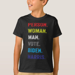 Frau. Mann. Abstimmung. Biden. Harris T-Shirt