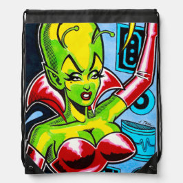 Frau Mars™ im Labrador Drawstring Bag Sportbeutel
