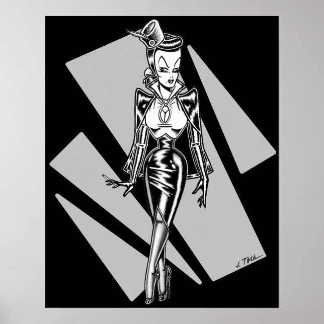 Frau Mars™/Schatten Poster (Vorne)