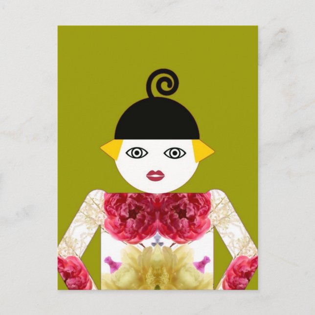 Frau Martzkin Blooming Postcard © 2012 M. Martz Postkarte (Vorderseite)