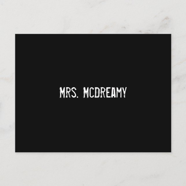 Frau McDreamy Postkarte (Vorderseite)