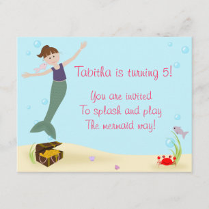 Frau Mermaid Party Einladung