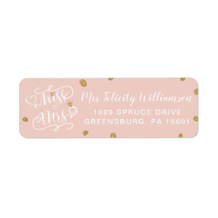 Frau Miss.   Pink Gold Glitzer Herzring Hochzeit