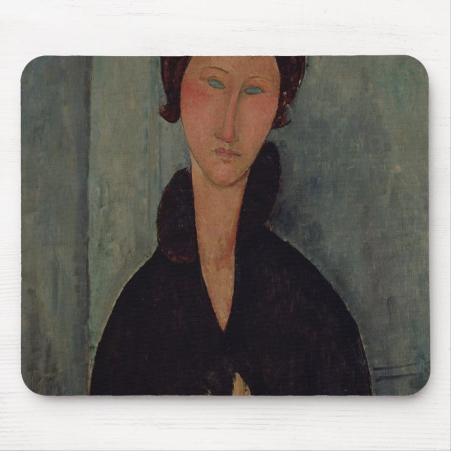Frau mit blauen Augen, c.1918 Mousepad (Vorne)