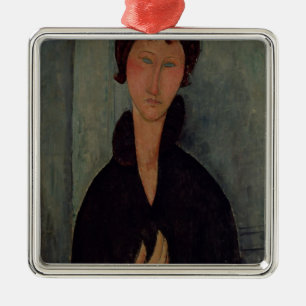 Frau mit blauen Augen, c.1918 Silbernes Ornament