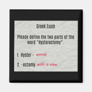 Frau mit Blick auf Hysterektomie Magnet