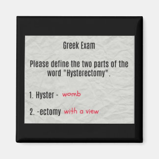 Frau mit Blick auf Hysterektomie Magnet