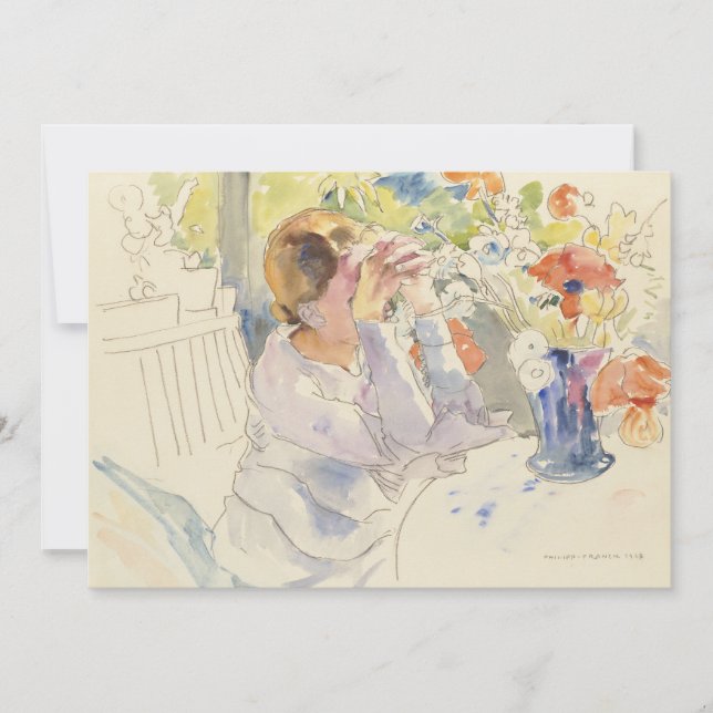 Frau mit Blume Bouquet | Philipp Franck (Vorderseite)