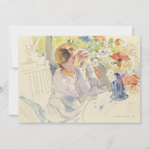 Frau mit Blume Bouquet   Philipp Franck