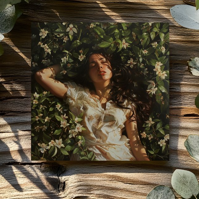 FRAU MIT BLUMEN KARTE (Von Creator hochgeladen)