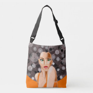 Frau mit Crossbody-Beutel für grüne Augen Tragetaschen Mit Langen Trägern