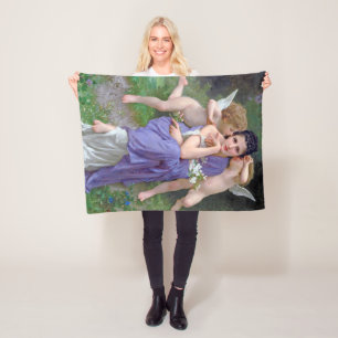 Frau mit Cupid, Bouguereau Fleecedecke