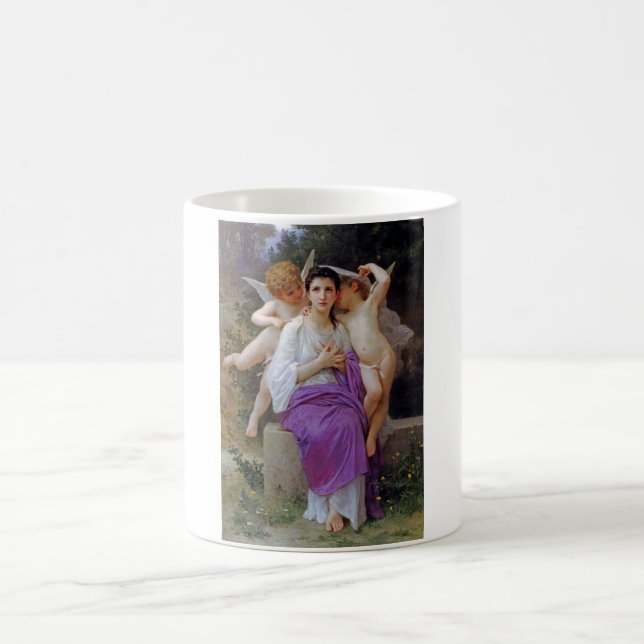 Frau mit Cupid, Bouguereau Kaffeetasse (Mittel)