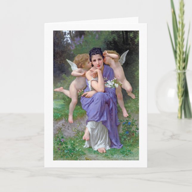 Frau mit Cupid, Bouguereau Karte (Vorderseite)