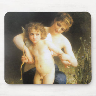 Frau mit Cupid, Bouguereau Mousepad