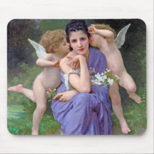 Frau mit Cupid, Bouguereau Mousepad