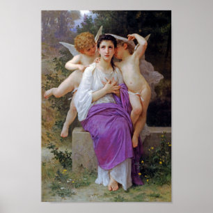 Frau mit Cupid, Bouguereau Poster