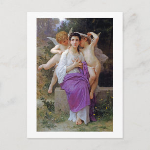 Frau mit Cupid, Bouguereau Postkarte