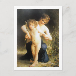 Frau mit Cupid, Bouguereau Postkarte